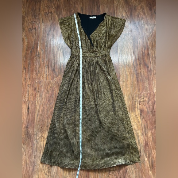 June & Hudson Women’s Size Small Metallic Party Dress With Accordion Details - Picture 6 of 6